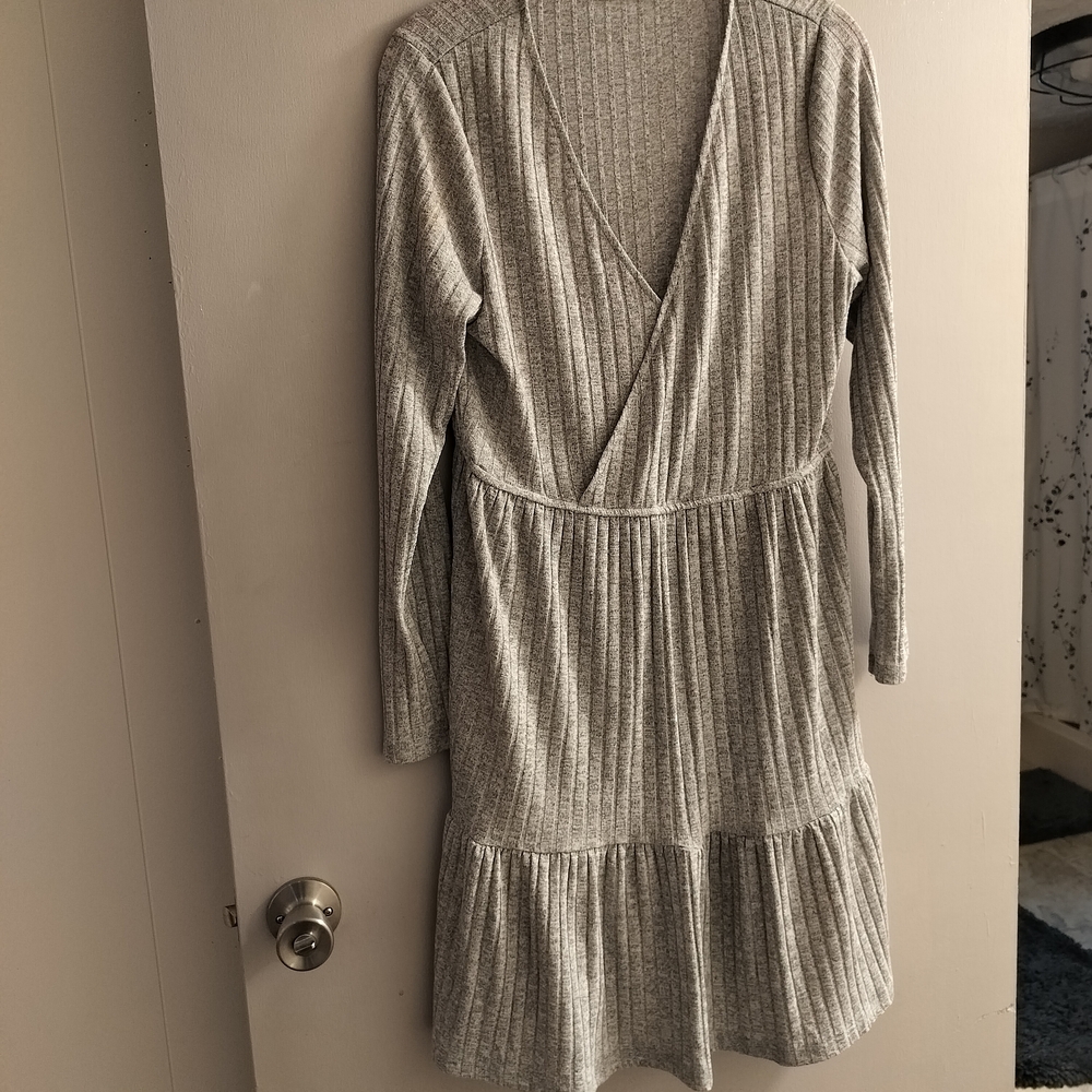 Cupshe Gray Long Sleeve Dress